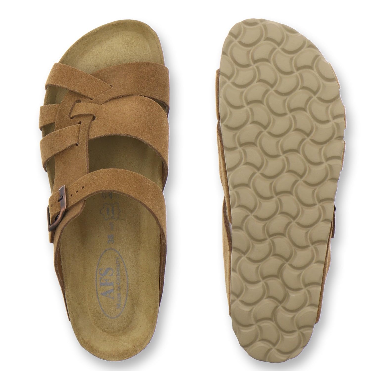AFS-Schuhe 2122 - Pantuflas para Mujer de Piel auténtica, Suela de EVA, Fabricadas en Alemania