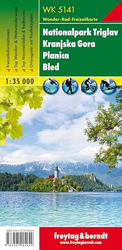 WK 5141 Nationalpark Triglav - Kranjska Gora - Planica - Bled, Wanderkarte 1:35.000: Wandel- en fietskaart 1:35 000 (freytag &amp; berndt Wander-Rad-Freizeitkarten)