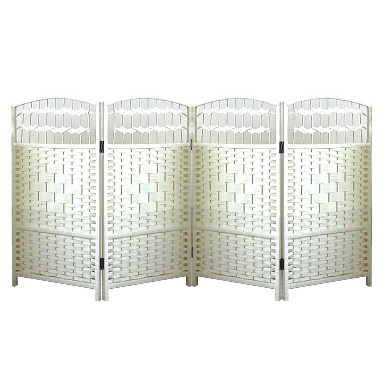 Cloison de séparation anti vis-à-vis paravent pliable et occultant blanc 80 cm