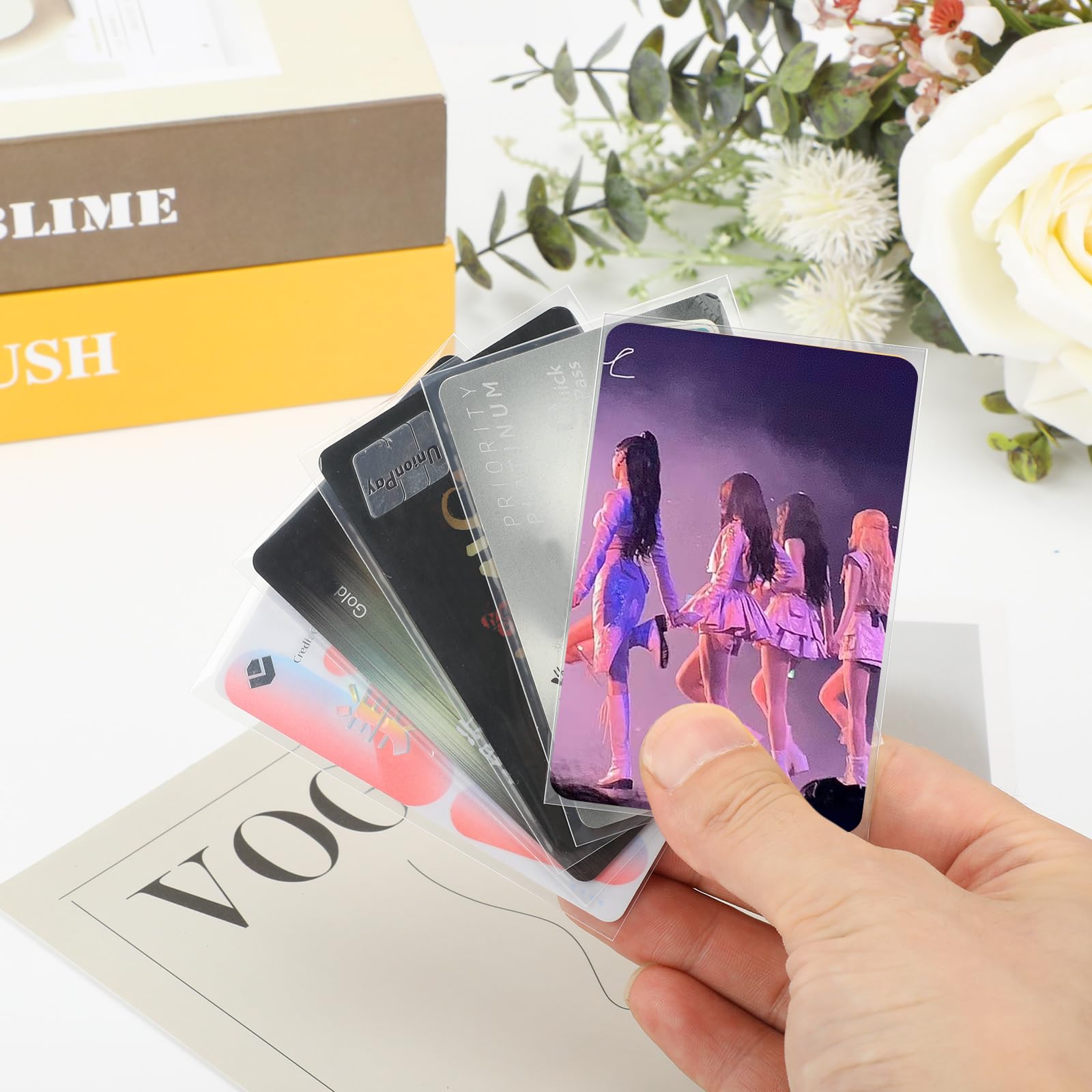 Amazon.com: 100 Pcs photocard Sleeves, 57x88mm Ultra Clear and Thick Sleeves Idol Photo Cards Protector Trading Cards Shield Cover : Toys & Games Amazon.com: 100 Pcs photocard Sleeves, 57x88mm Ultra Clear and Thick Sleeves Idol Photo Cards Protector Trading Cards Shield Cover : Toys & Games