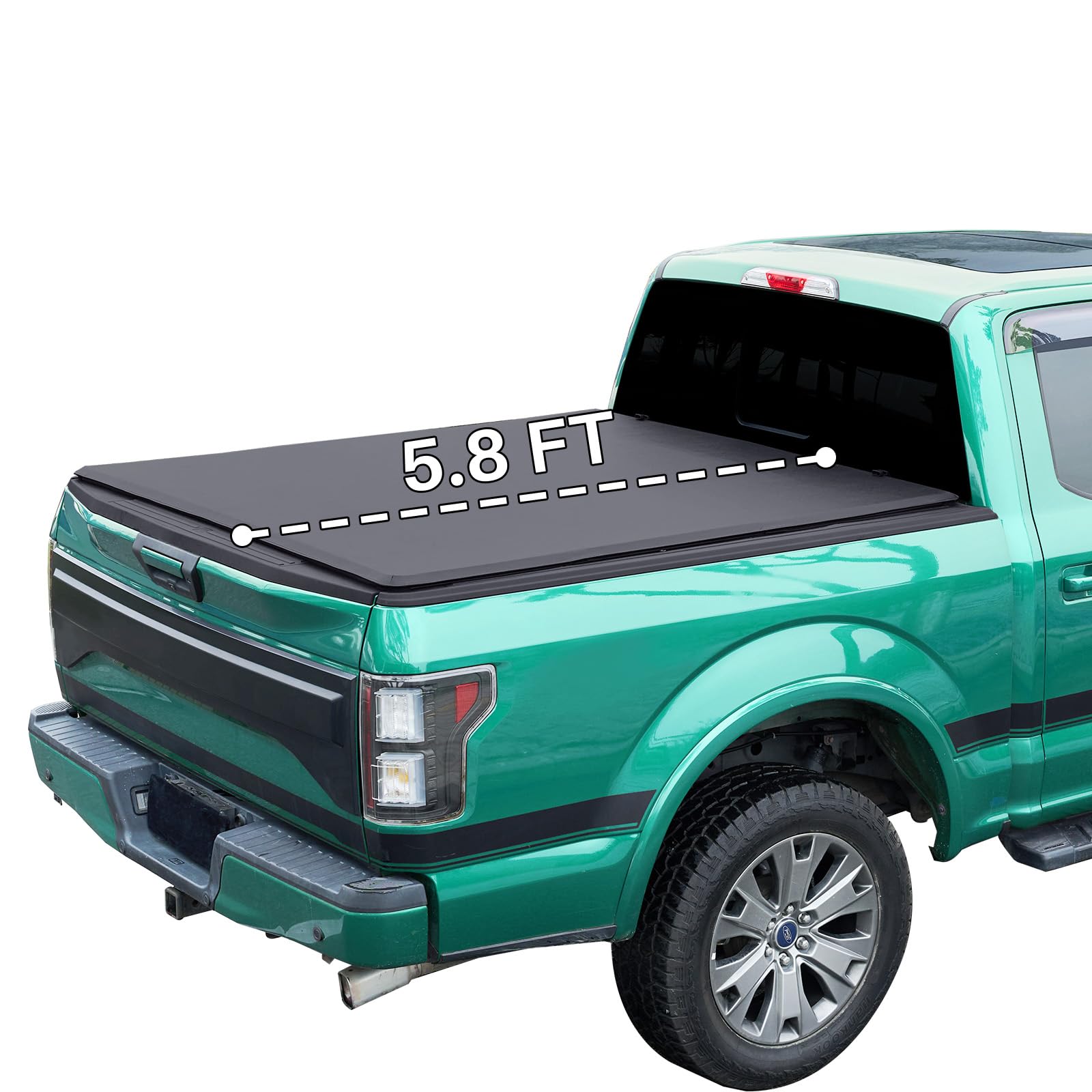 Perfit Liner Soft Tri-Fold Truck Bed Tonneau Cover Compatible for 2007-2025 Chevrolet Silverado GMC Sierra 1500 5.8 FT (69.6") Bed w/o Multi-Flex Tailgate