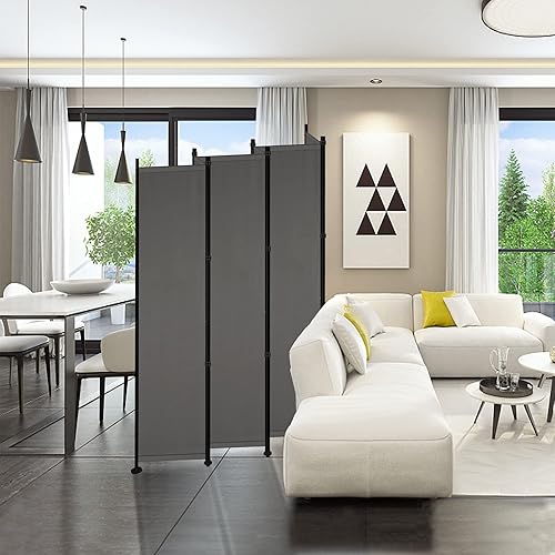 Miniatura 2 de MAYOLIAH Divisores de habitación de 6 paneles, pantalla de privacidad plegable, 10 pies de ancho y 6 pies de alto, separador de paredes de oficina