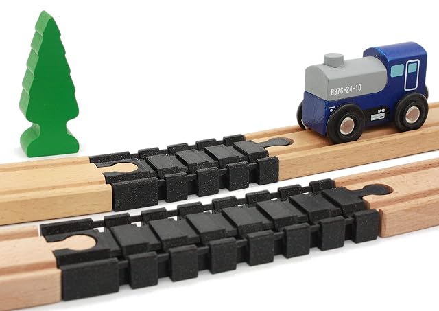 Locorico - 2 rieles extensibles para tren de madera compatibles Brio