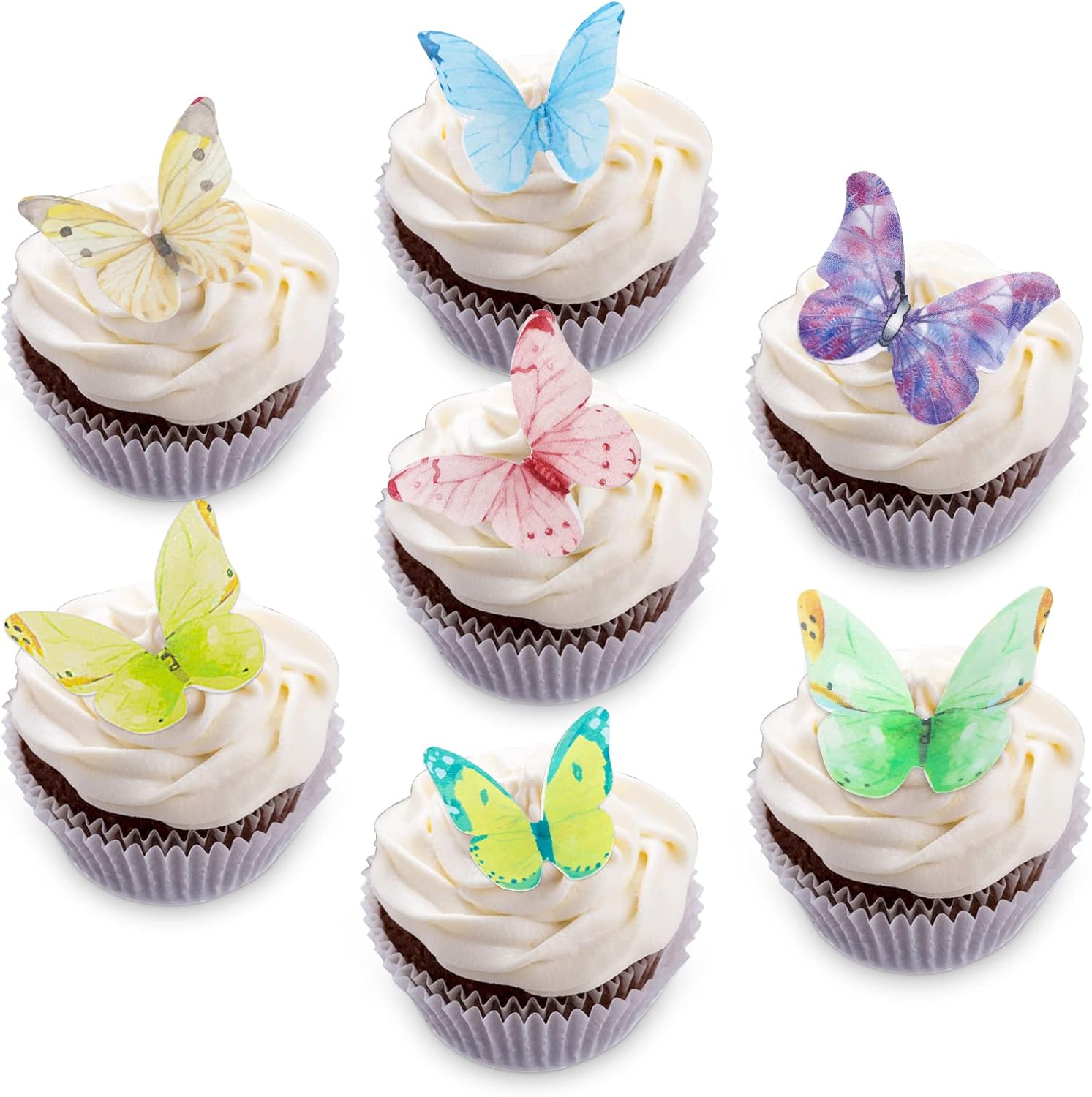 Edible Butterfly Cake Cupcake Topper Edible Wafer Paper Butterflies Edible Butterfly Cake Cupcake Decoration 40pcs