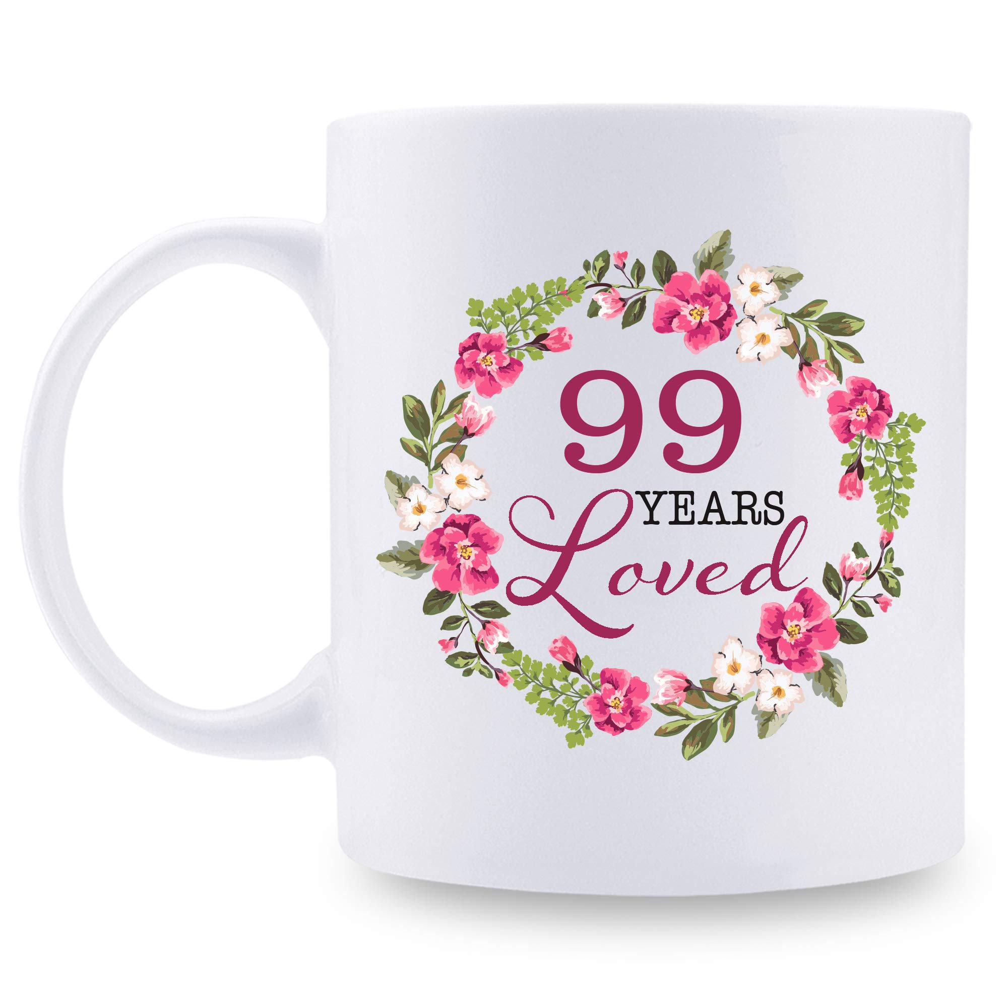 Tasse à Café 90 Years Loved – Idée De Cadeau Pour 90e Anniversaire Pour Femme – Tasse De 325 Ml – Cadeau Pour Maman De 90 Ans, Maman, Grand-mère