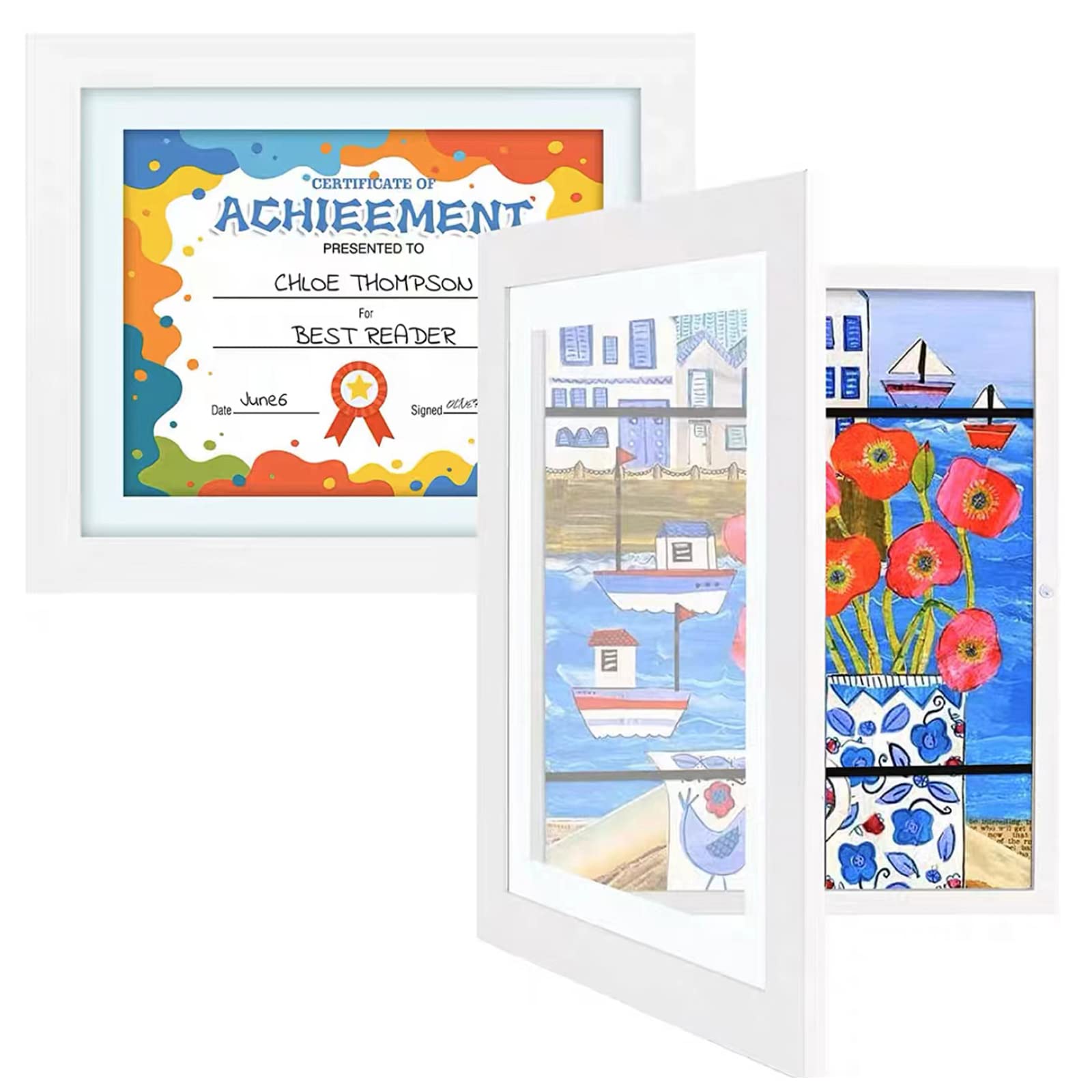 2PCS Kids Art Frames 2023 New Children Art Projects 10x12.5 Kids Art Frames, Front Opening and Changeable Picture Display for Kids Drawings,Art Projects, Schoolwork or Office