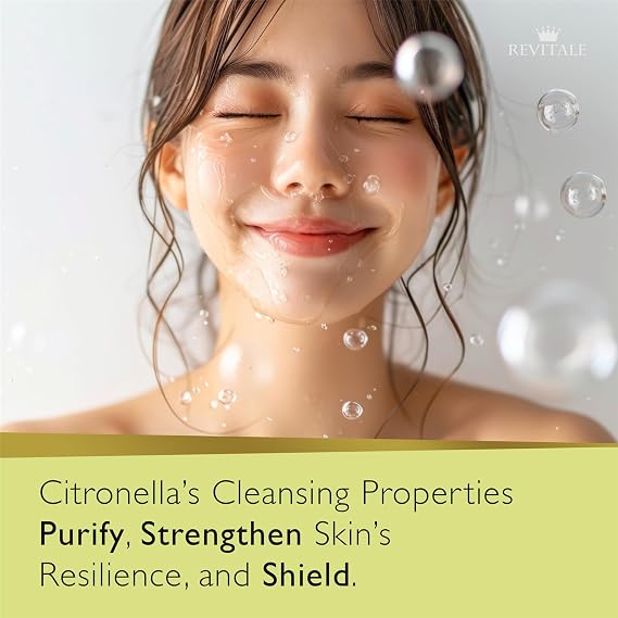 REVITALE Advanced Citronella & Lemongrass Soap Purifying & Soothing Bar for Fresh, Protected Skin