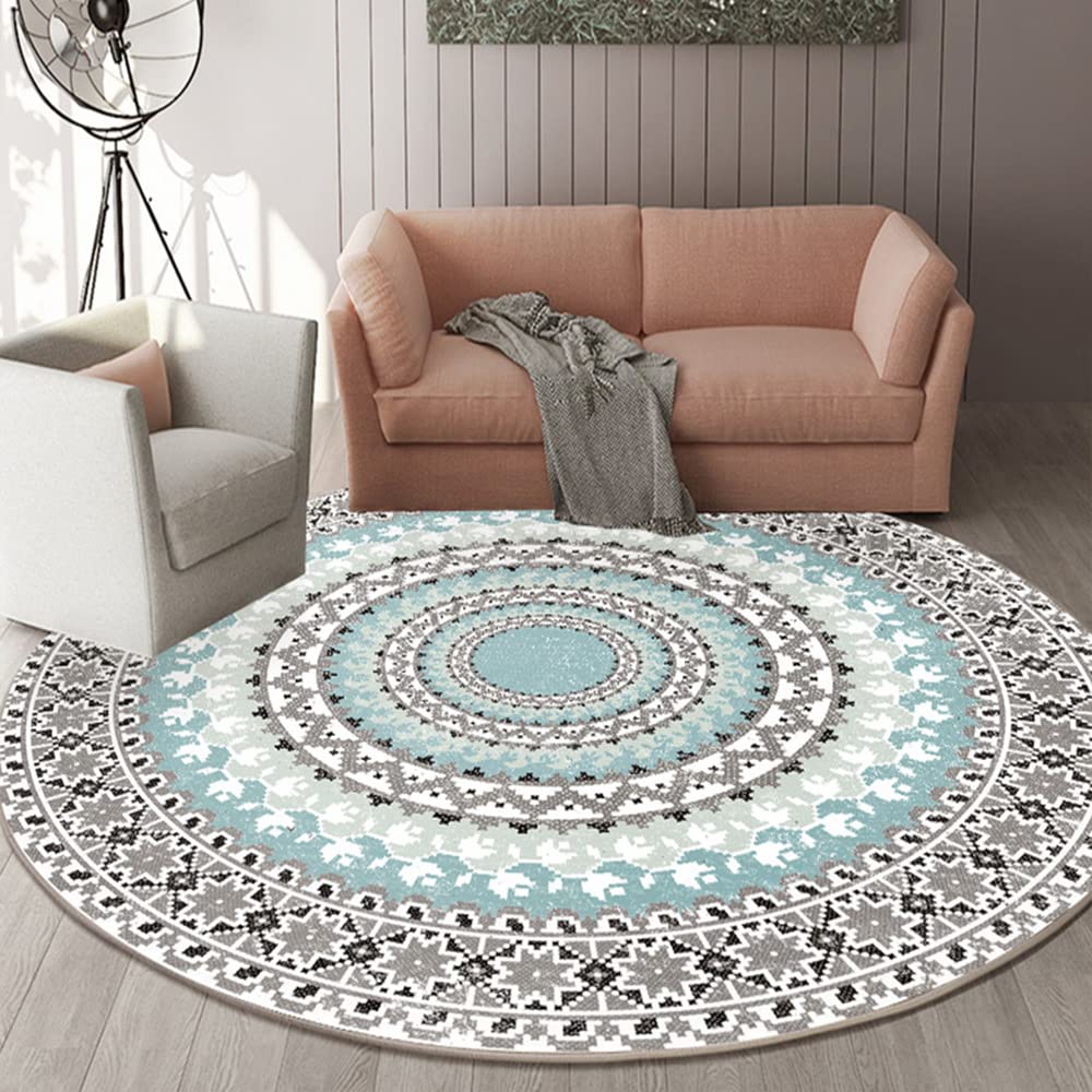 Tapis rond à motif floral Ø 130 cm Vinta Slish pour salon