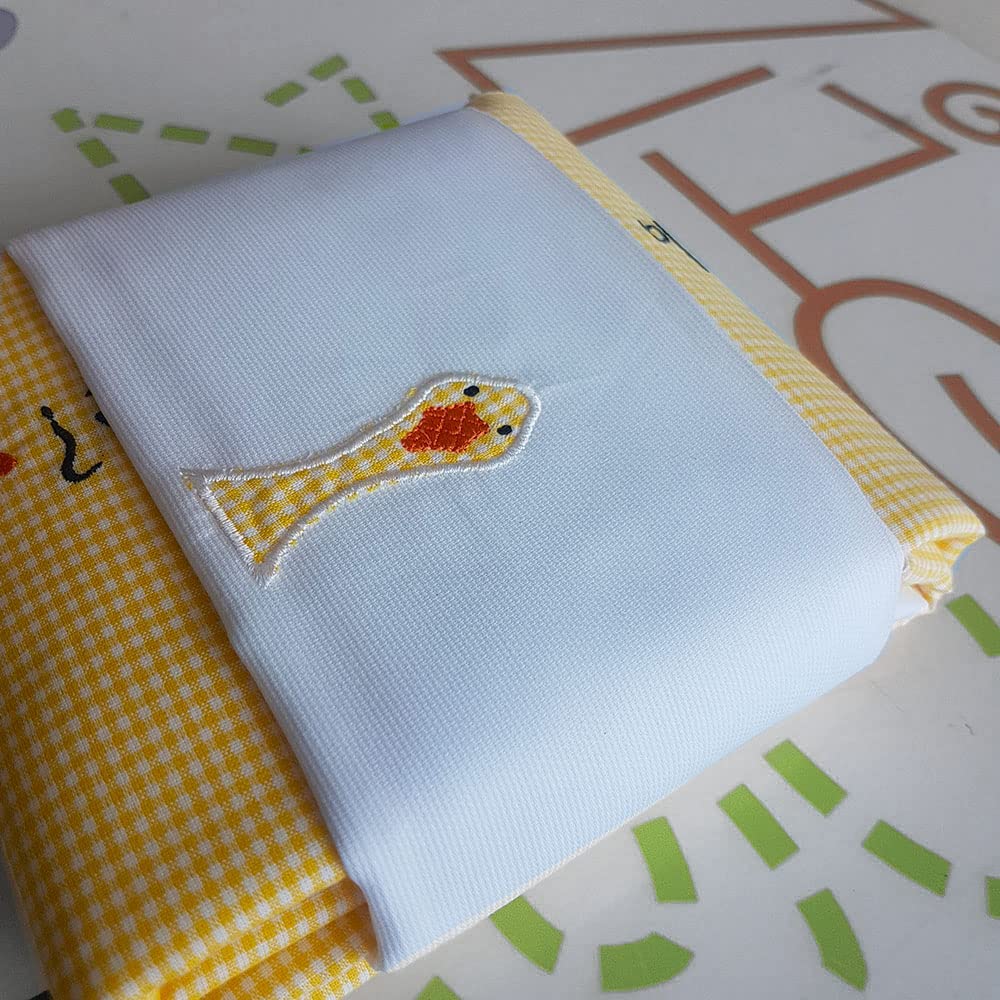 Juego de sábanas hechas a mano Cuna - Ochetta "Hazte la dormir conmigo"; Tamaño: cuna; Color: Amarillo