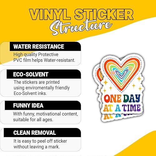 Miniatura 2 de 3 calcomanías de vinilo con cita motivacional de salud mental, impermeable, para laptop, botella de agua, espejo, diario, regalo para estudiantes,