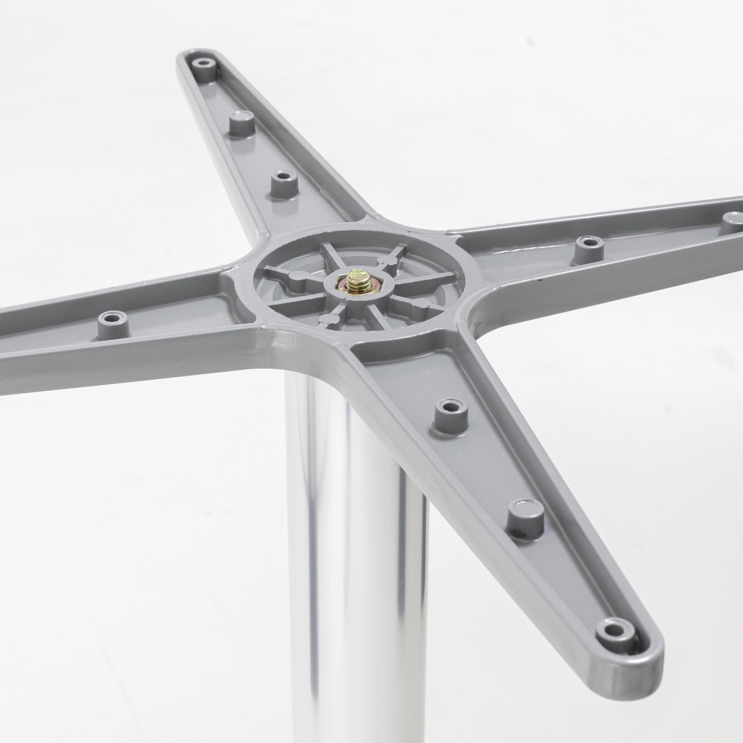 Oviala Pied de Table Ajustable 72/110 cm en Aluminium argenté
