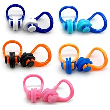 Zooshine Waterproof Swimming Nose Clips,10PCS Silicone Swim Nose Plugs for KidsAge 6+ and Adults,Ideal for Lap Swimming,Training,Pool Use Keep Water Out of Nose