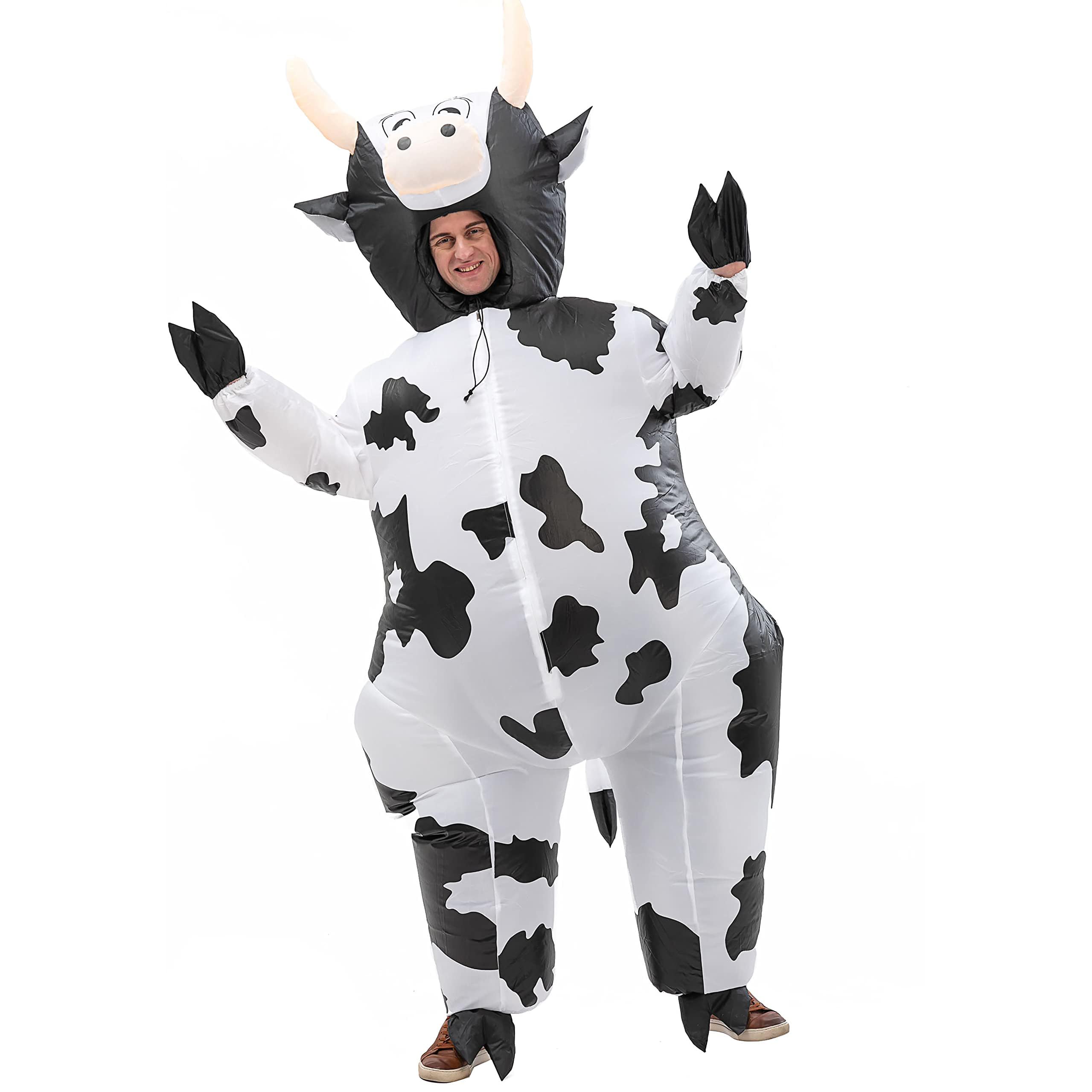 Inflatable Cow Costume for Adult Halloween Blow Up Costumes Funny Costumes Animal Suit Cosplay Party