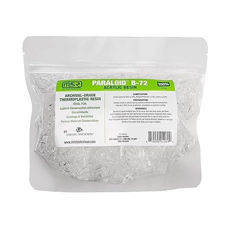 Paraloid B-72 Crystals - Mint State Restoration (MSR) 100% Acrylic Resin, Archival-Grade (16 oz)