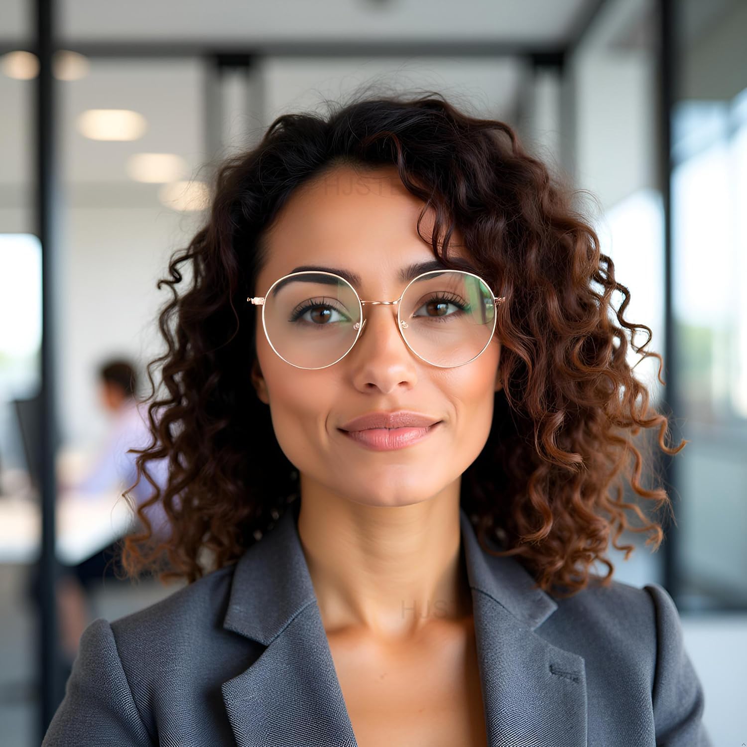 HJSTES Round Blue Light Glasses for Women Men Retro Circle Clear Lens Metal Frame Eyeglasses - Image 9