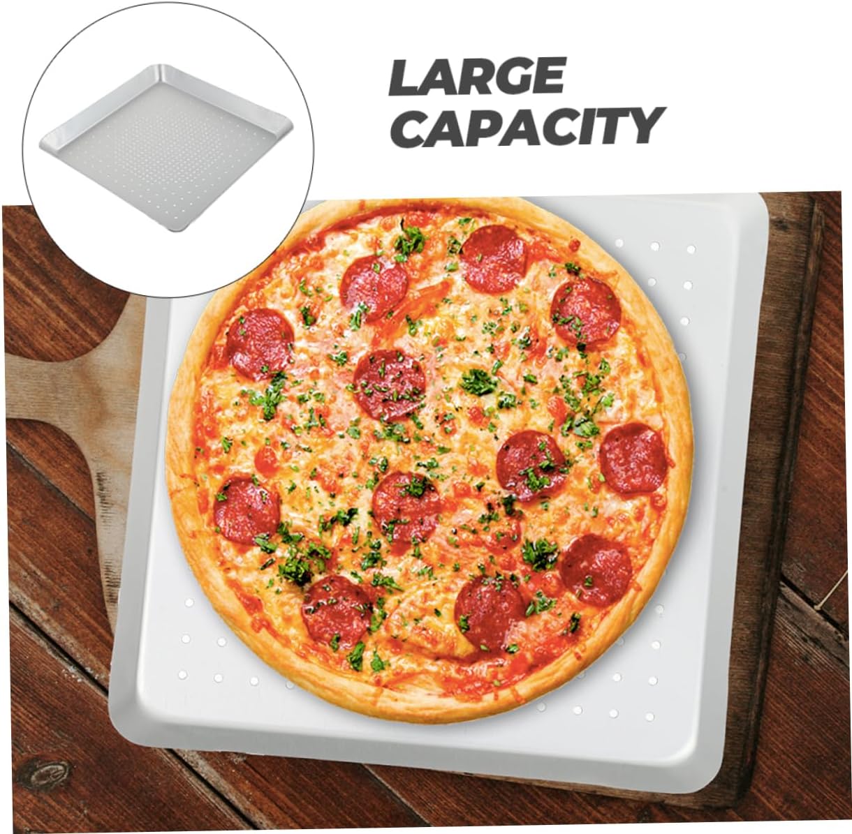 1pc Perforated Aluminum Alloy Pizza Baking Pan Practical Pizza Tray for Home Baking Easy Demoulding High Thermal Conductivity Energy Saving
