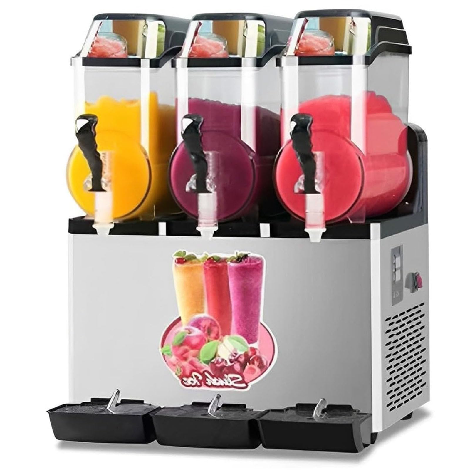 Máquina De Granizados Comercial con Control De Temperatura Independiente Y Limpieza con Un Solo Toque. Ideal para Hoteles, Bares, Fiestas Y Restaurantes De Comida Rápida. Color Negro. 36 L.