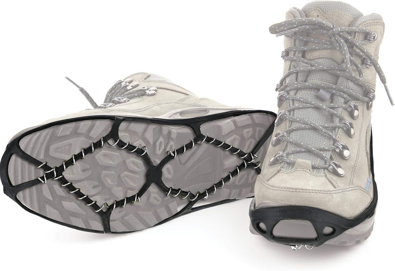 2 Pairs Ice Grippers for Shoes, AntiSlip Walk Traction Spike Snow