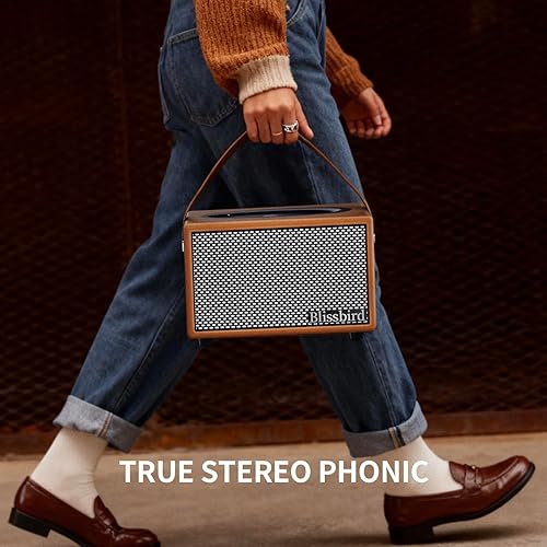 Miniatura 3 de Altavoz Bluetooth para el hogar, 50 W, altavoces portátiles con graves profundos, sonido estéreo fuerte, entrada auxiliar incorporada de 0.138