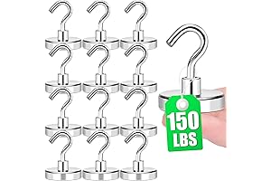 MIKEDE Cruise Hook: 150lb Super Strong Magnetic Hook 12-Pack