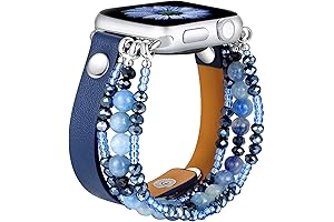 fastgo Bracelet Band Leather Compatible with Apple Watch Blue