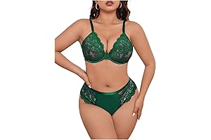 Women's Plus Size Enchanting Lace and Mesh Sexy Lingerie Set - Ignite...