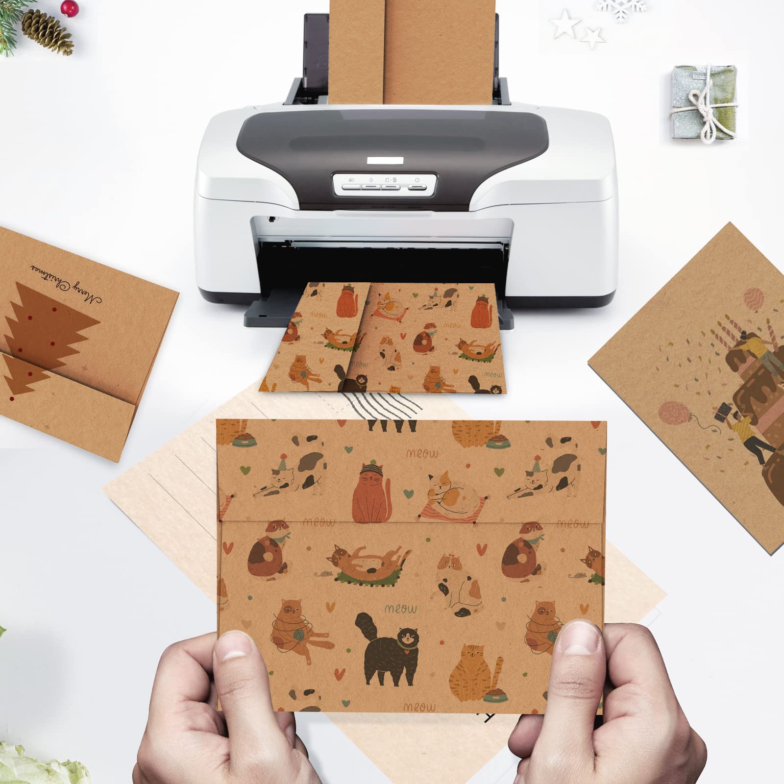 Snapklik.com : A7 Brown Kraft Envelopes Self Seal 100 Pack 120 ...