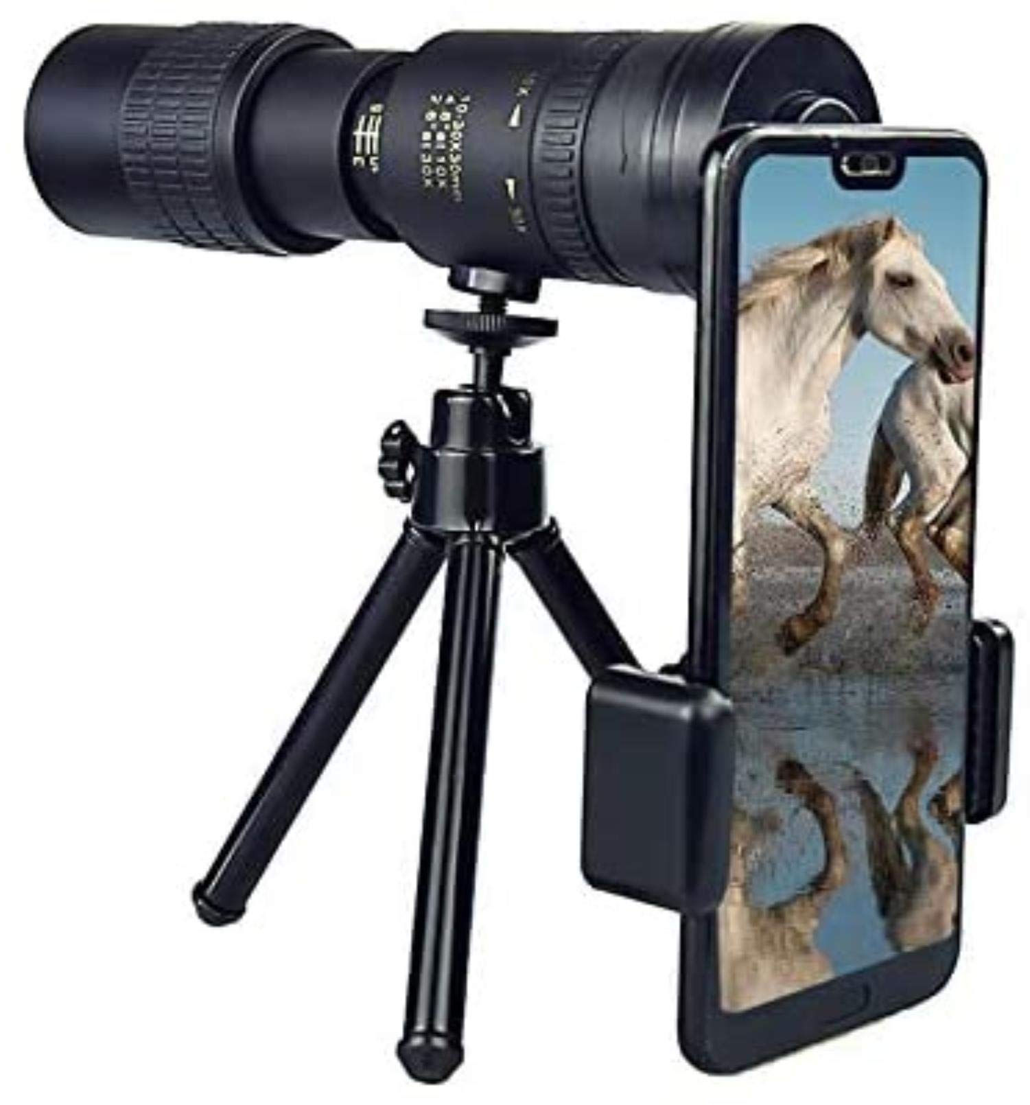 Monokulary dla dorosłych, wysoka wydajność, teleskop 4K 10 – 300 x 40 mm, supertelezoom monokularowy do obserwacji ptaków/kempingu/wędrówek, podróży, koncertu na żywo