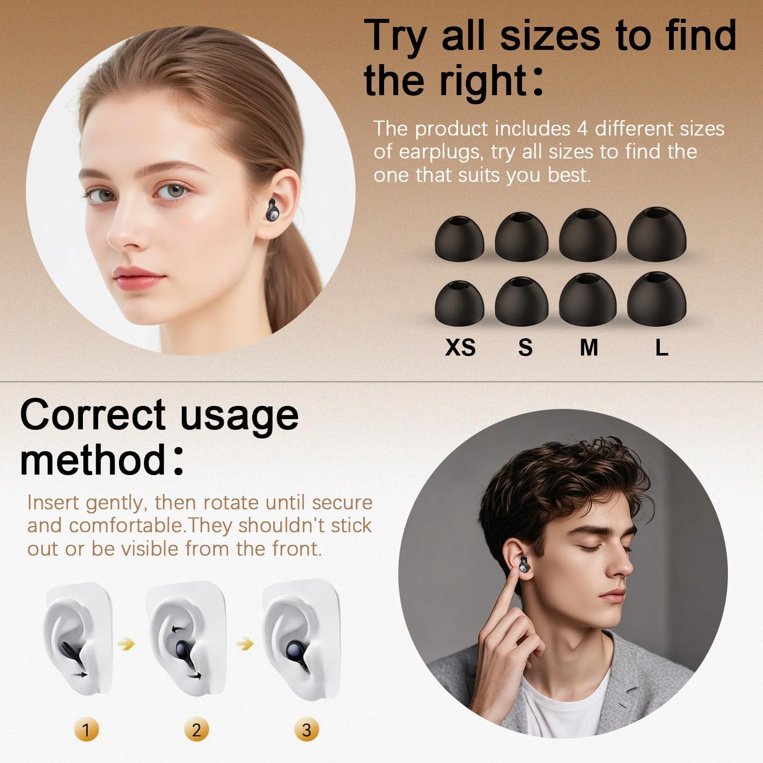 45dB Ear Plugs for Sleeping Noise Cancelling, Soft Reusable Silicone Earplugs for Sleep with 8 Eartips Case, Ear Plugs for Noise Reduction Snoring Side Sleepers Study Travel Concerts (Jet Gray)