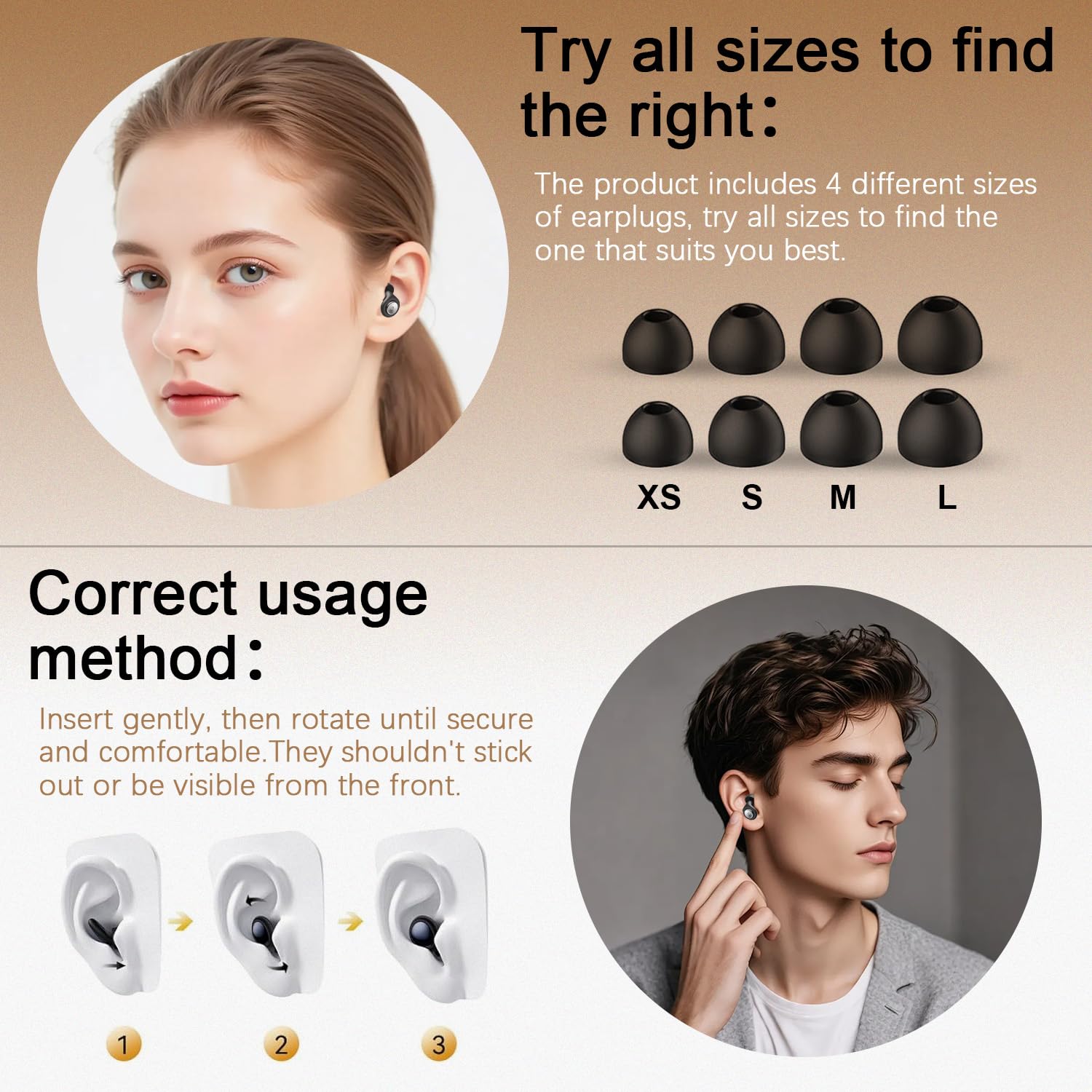 45dB Ear Plugs for Sleeping Noise Cancelling, Soft Reusable Silicone Earplugs for Sleep with 8 Eartips Case, Ear Plugs for Noise Reduction Snoring Side Sleepers Study Travel Concerts (Jet Gray)