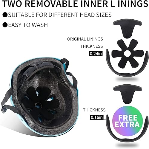 Vista 65 de Casco de bicicleta ajustable para niños pequeños con degradado de color para niños de 3-5-8-14 años + edades, casco de bicicleta para niños de 2 a 4