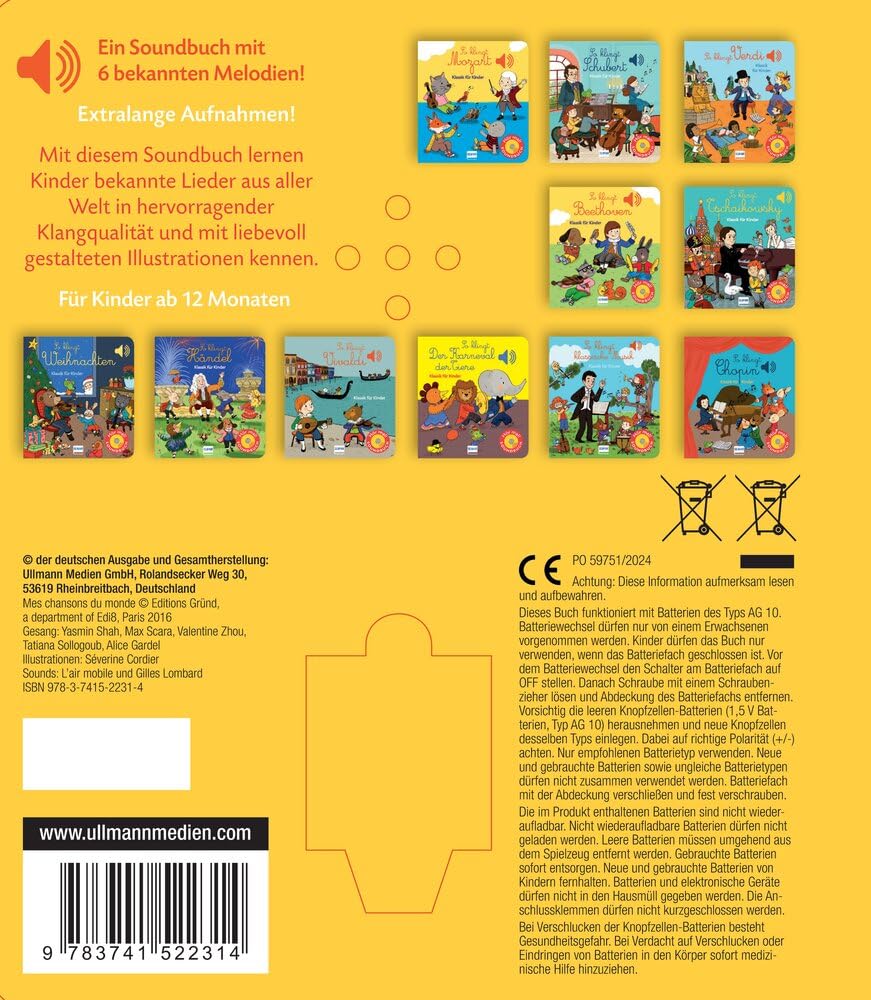 So klingen Lieder aus aller Welt: Musik für Kinder (Soundbuch)