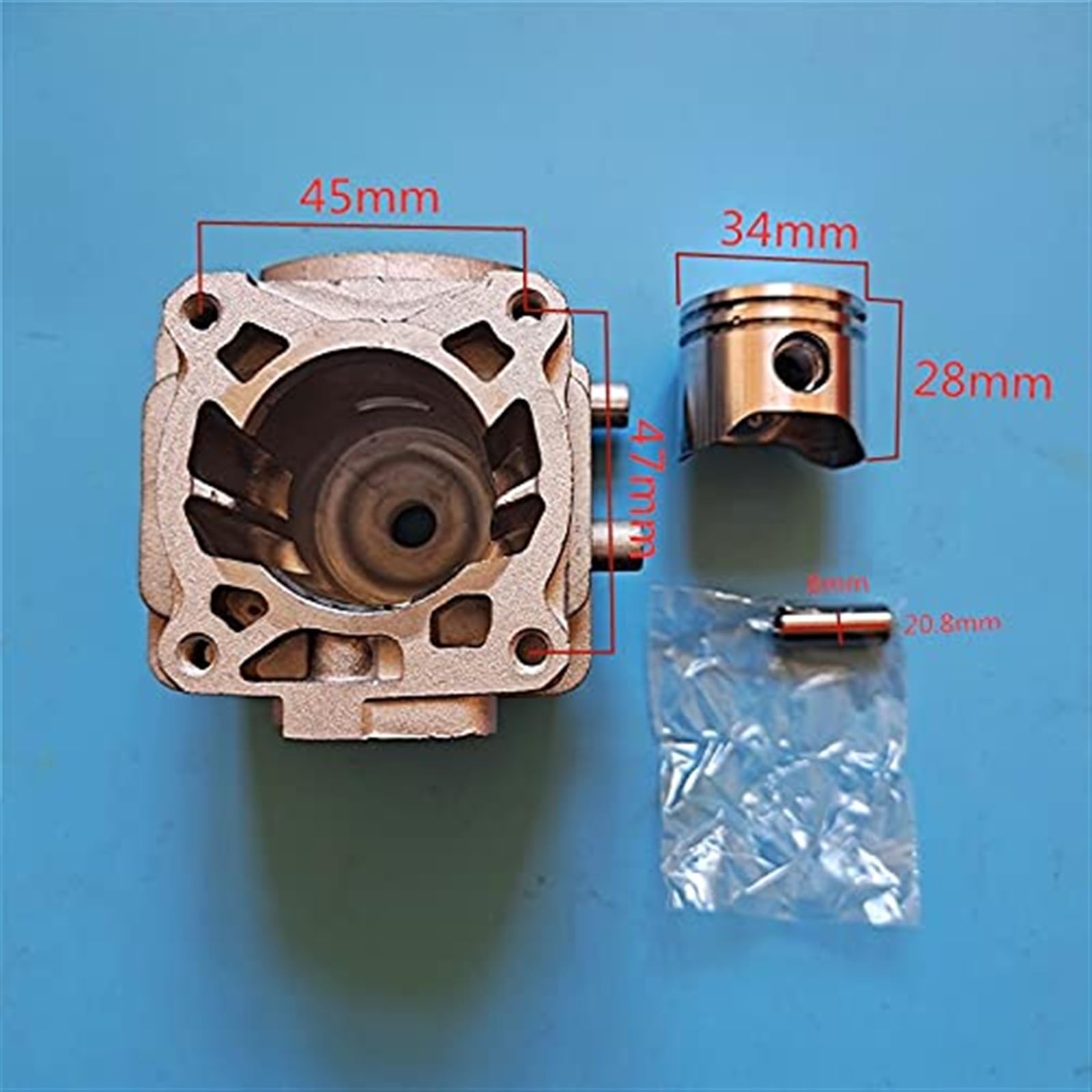 Nożyce do żywopłotu Zestaw pierścieni tłokowych 34 mm z lufą cylindra, do części zamiennych do trymerów HS81 81R HS81T HS86 86R Łożysko igiełkowe