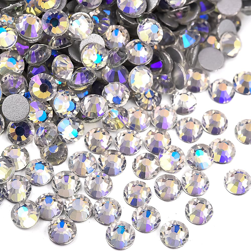 Glass Beads Flatback Rhinestones for Jewelry Making Moonlight SS30 288pcs