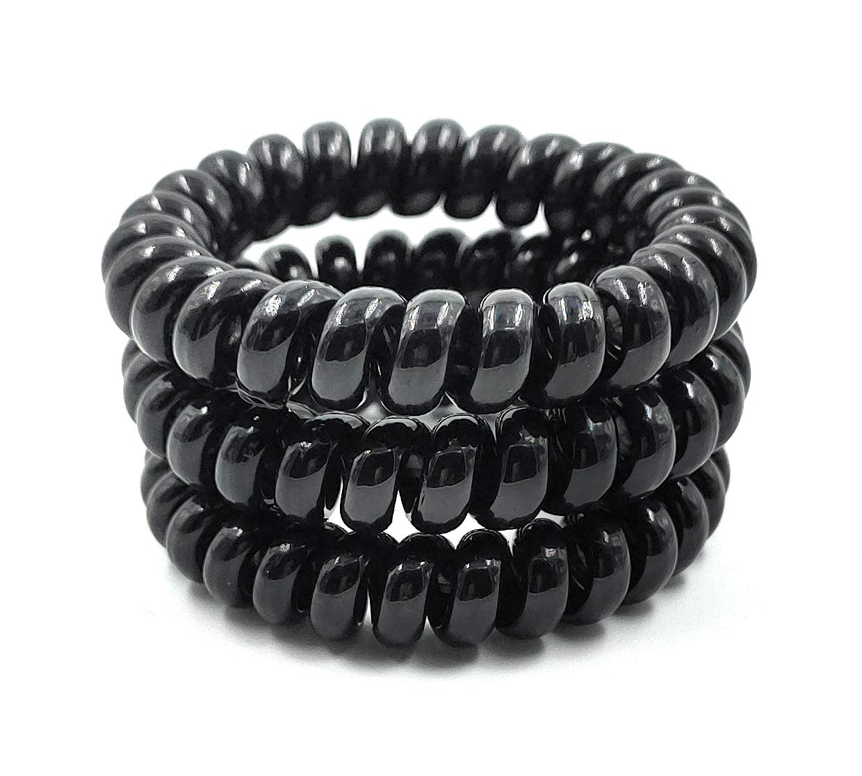 Fairytale Black Stretchable Spiral Hair Rubber Bands Ponytail Holder For Girls And Womens. Set Of 3 (B08RB9SMCX) Amazon Price History, Amazon Price Tracker