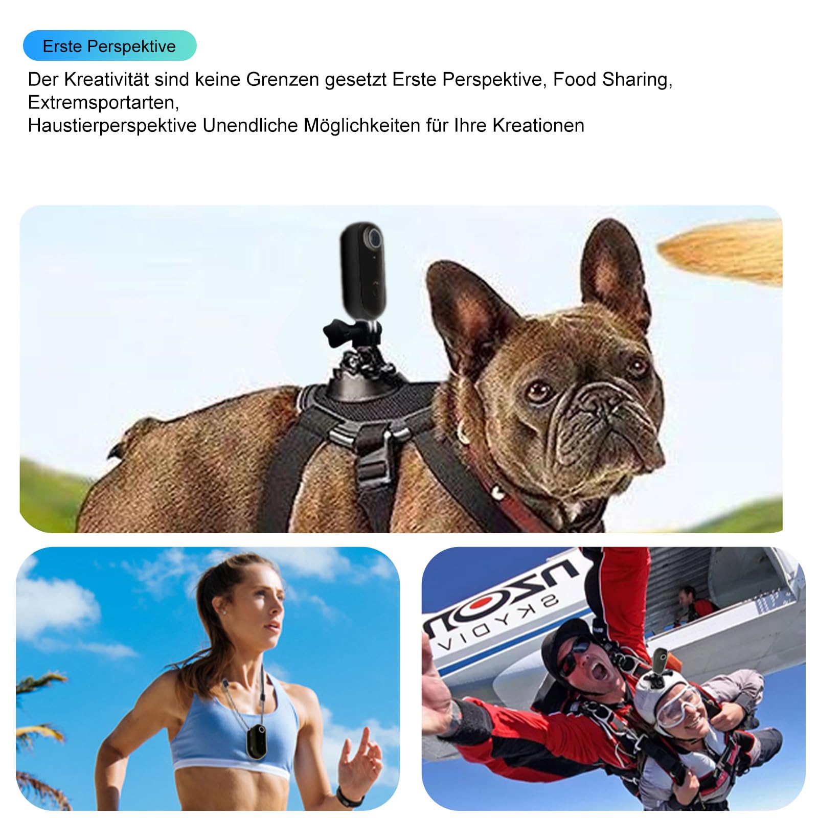 Micro Action Cam 1080p con Grandangolo da 120° Telecamera Portatile Thumb Camera per Ciclismo Moto Videocamera POV Camera Nascoste Esterno Body Cam e Accessori Clip Magnetica Posteriore per vlogging