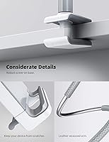 Vista 6 de Lamicall Soporte para tablet de cuello de cisne, soporte para tableta: clip de brazo flexible, compatible con iPad mini Pro Air, Kindle, Switch, Gris