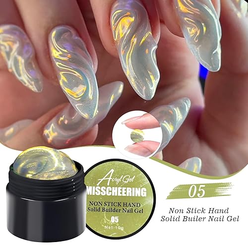 Miniatura 3 de Aurora - Gel constructor sólido para uñas, gel no pegajoso para esculpir uñas, adhesivo súper fuerte de larga duración para uñas acrílicas y prensa,