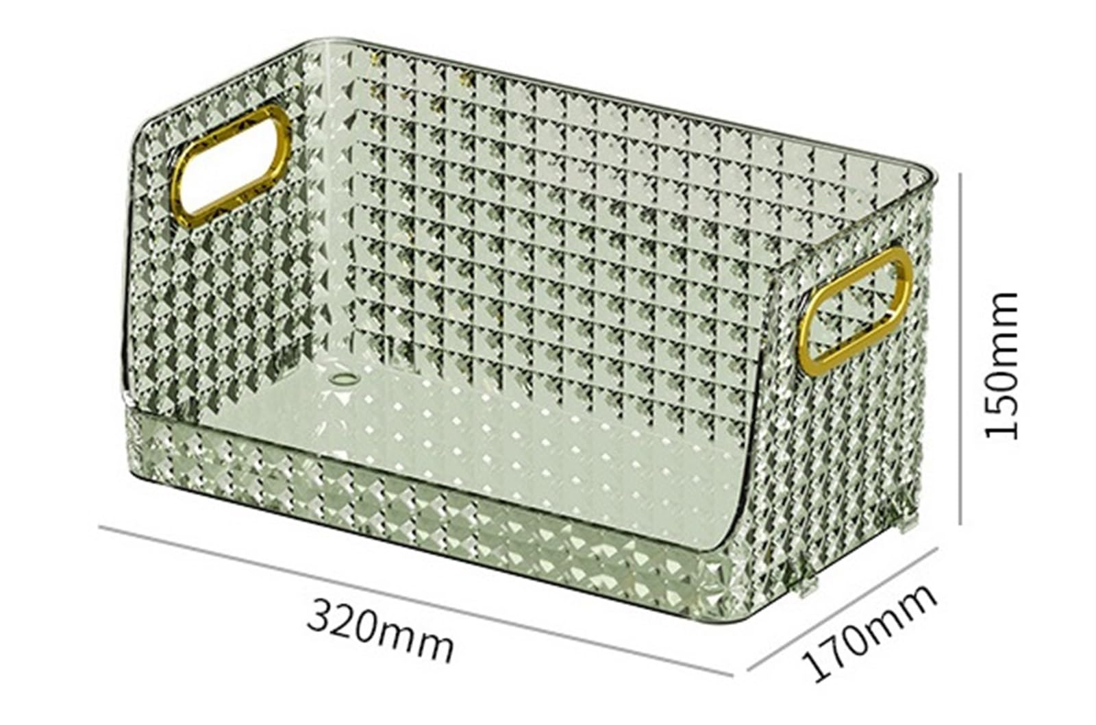 Rangement Maquillage Pinceaux Boîte De Rangement pour Cosmétiques, Organisateur Maquillage À Base Stable Et Motif Géométrique Organisateur Cosmétique Chambre(Transparent)
