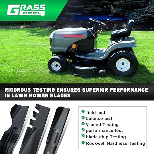 Miniatura 9 de 134149 Cuchillas de mantillo con patrón de montaje de 5 estrellas para Craftsman 42 pulgadas de cubierta de césped Reemplazar 138971 532138971 138498