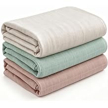 lulumoon Muslin Swaddle Blanket Viscose-Bamboo Receiving Wrap for Newborns