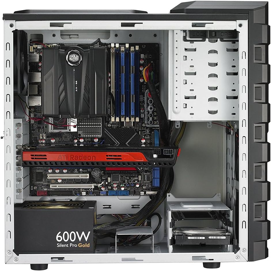 Cooler Master HAF 912 - Mid Tower Computer Case with High Airflow, Supporting up to Six 120mm Fans and USB 3.0