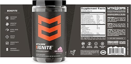 Vista 67 de MTN OPS Ignite Trail Packs - Mezcla de bebida energética sobrealimentada, sangre de tigre, sangre de tigre