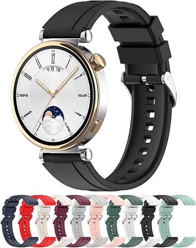 Miniatura 3 de Disscool Pulseras de repuesto compatibles con Huawei Watch GT4 de 1.61 pulgadasVenu 3SVenu 2S, correa de muñeca ajustable de silicona suave de 0.70