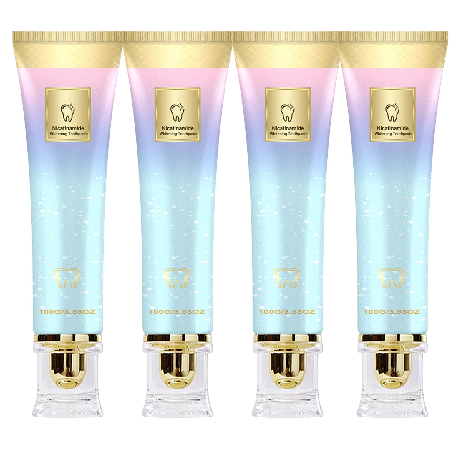 Dentifricio sbiancante con niacinamide, dentifricio sbiancante, alito fresco (4pcs)