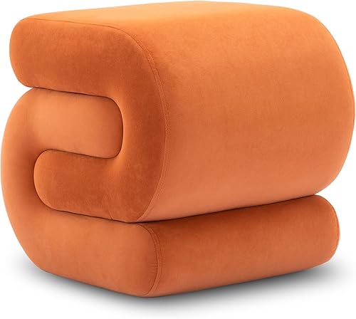 Lyon Sence Reposapiés moderno, tocador en forma de S, reposapiés acolchado, dormitorio, silla de maquillaje, asientos cómodos para sala de estar y