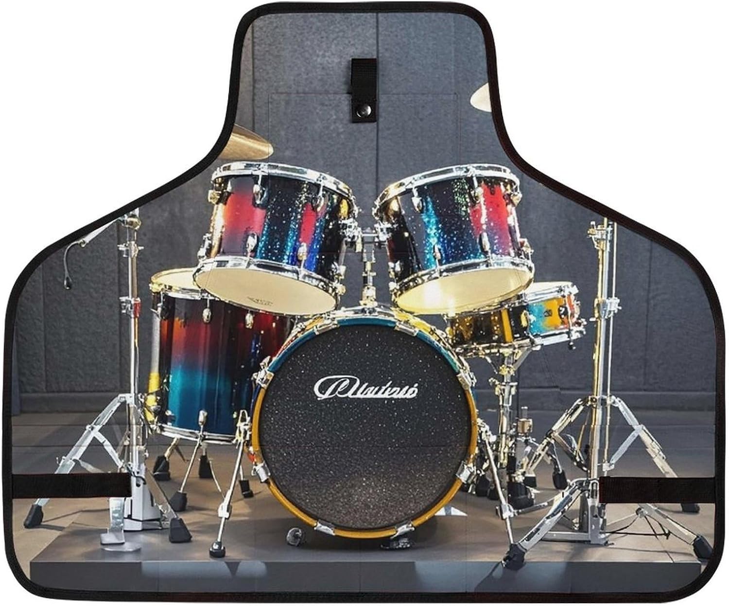 Delantal de trabajo ajustable con bolsillos, 28.5" x 23.6" miniatura 1