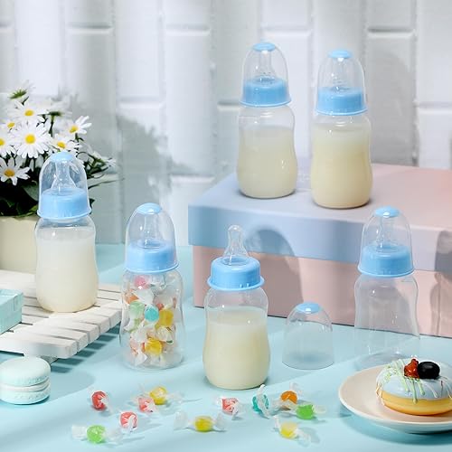 Miniatura 7 de Juego de 30 botellas de regalo para baby shower, juego de bebida, mini botellas de regalo para revelación de género, suministros de fiesta