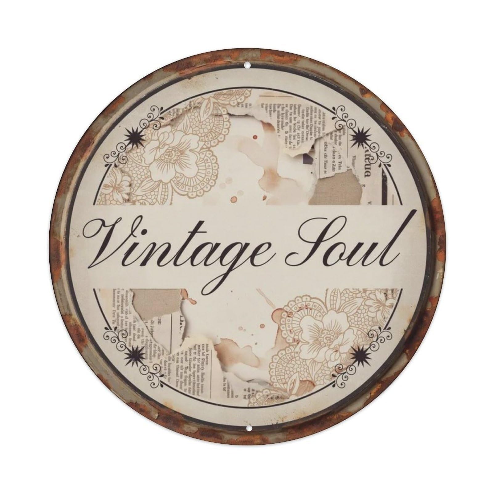 Vintage Soul Retro Collage Metal Tin Sign Plaque