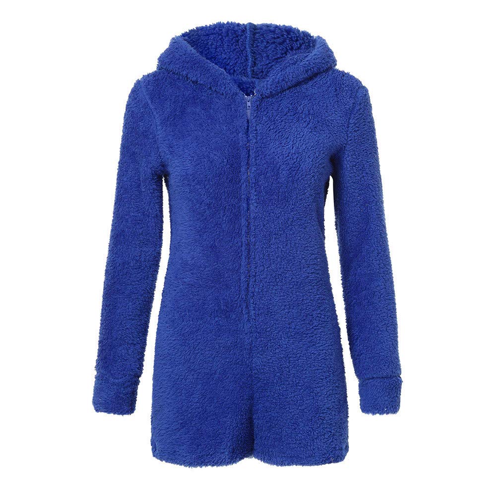 Womens Loungewear Jumpsuits Onesie Comfortable Hooded Solid Zip